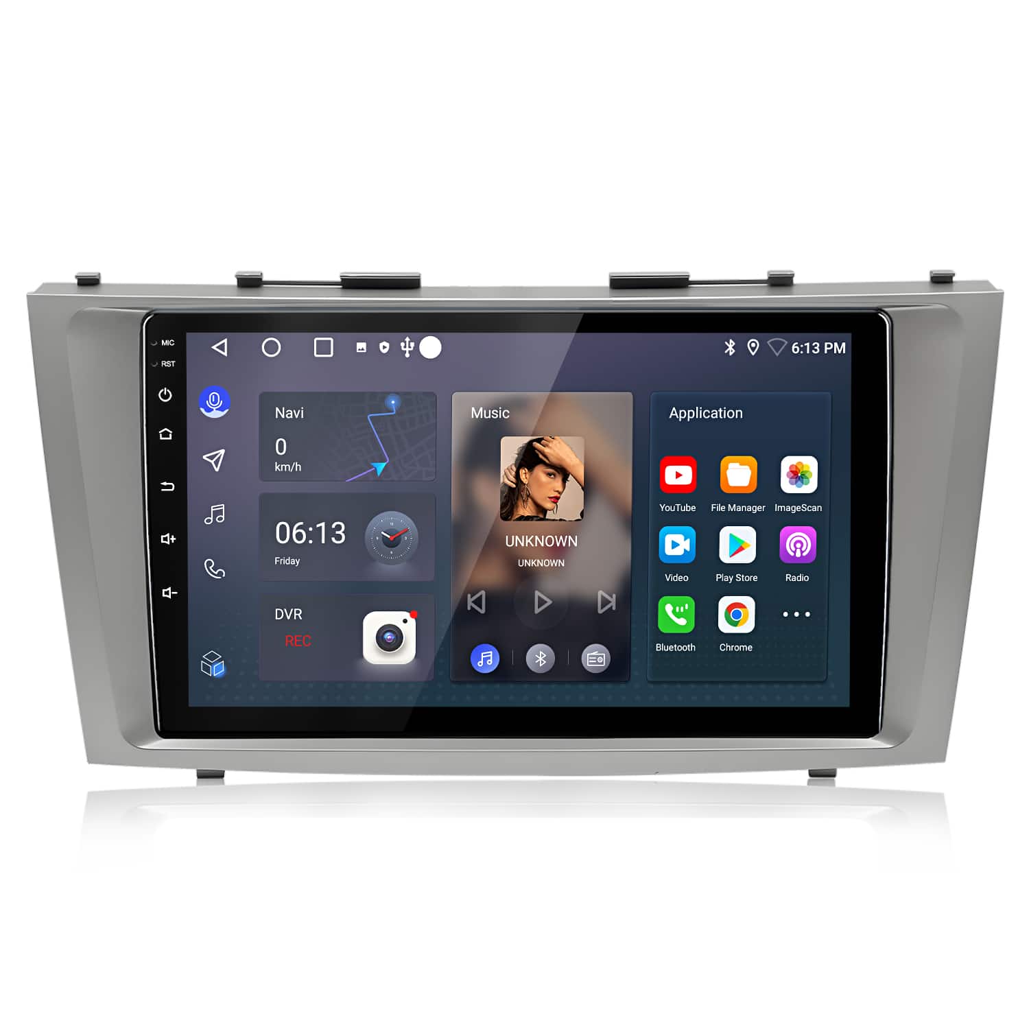 Junsun - Carplay 2+64GB Android14 For Toyota Camry 6 2006-2011 9"Car Stereo Radio GPS Navi WIFI RDS SWC FM Bluetooth - Silver