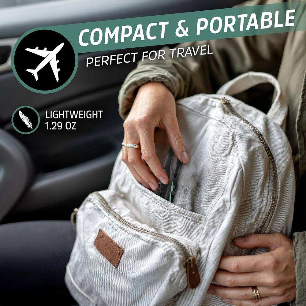 COMPACT & PORTABLE  
PERFECT FOR TRAVEL  

LIGHTWEIGHT  
1.29 OZ