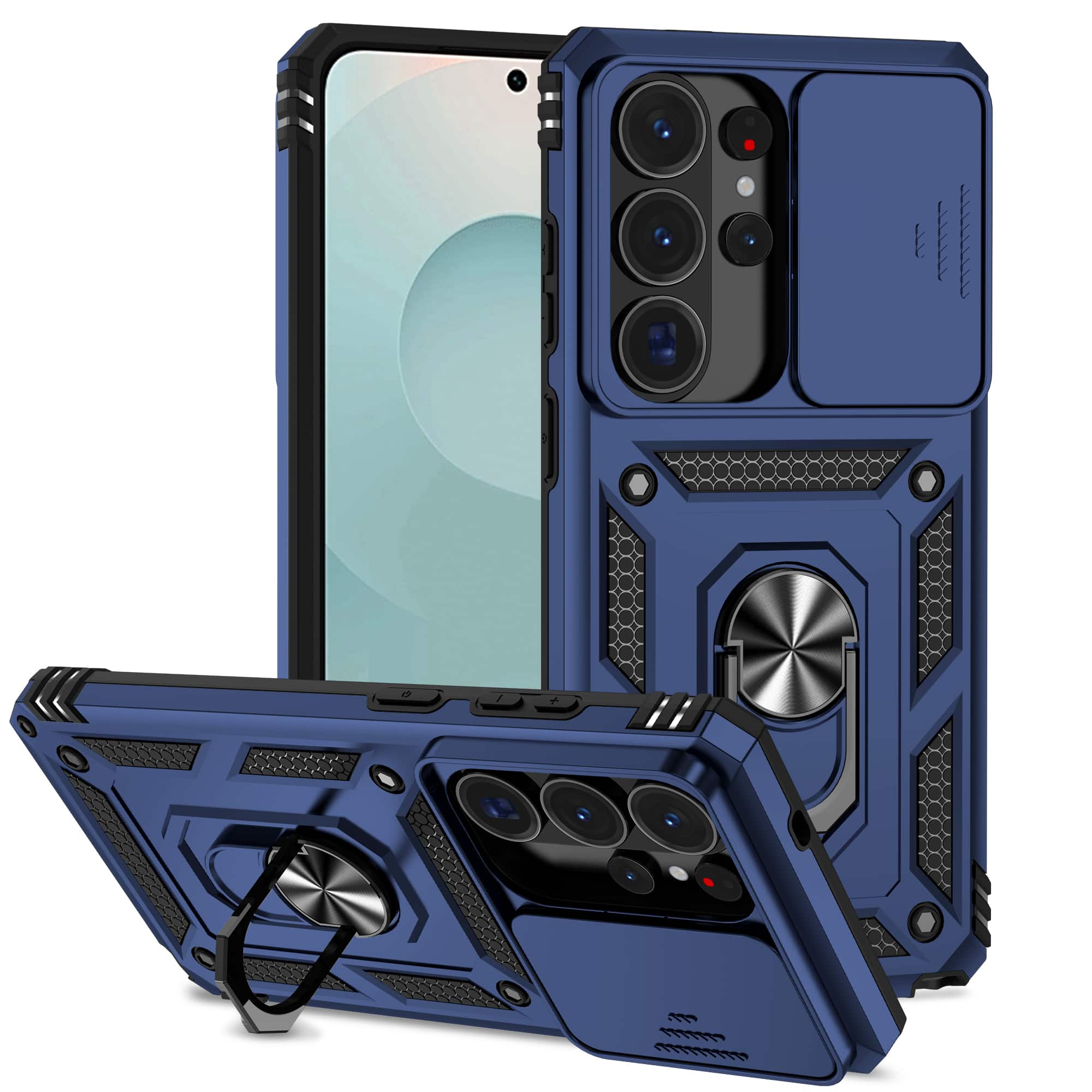 UUCOVER - For Samsung Galaxy S26 Ultra Magnetic Case with Sliding Camera Lens Cover Protection Rotatable Ring Kickstand Shockproof - Blue price history on PriceWatchPro