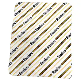 Logo Brands - Pittsburgh Steelers 50" x 60" Classic Vertical Stripe Fleece Throw Blanket - Multicolor