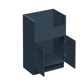 Boyel Living - 36-in W x 34.5-in H x 24-in D Shaker RTA Kitchen Farmhouse Sink Base Cabinet with Soft-Close - Charcoal Blue