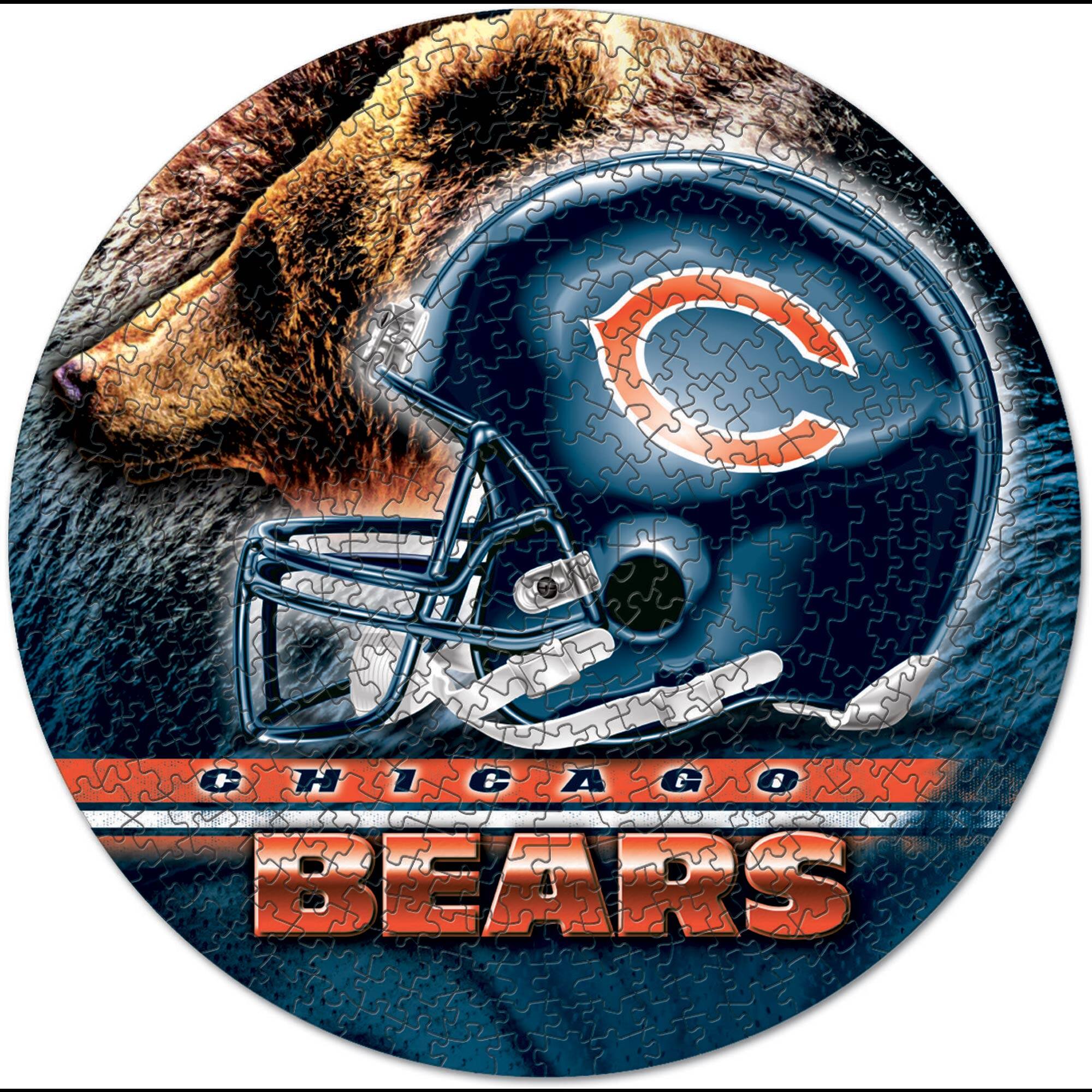 WinCraft - Chicago Bears Round 500-Piece Puzzle - Multicolor