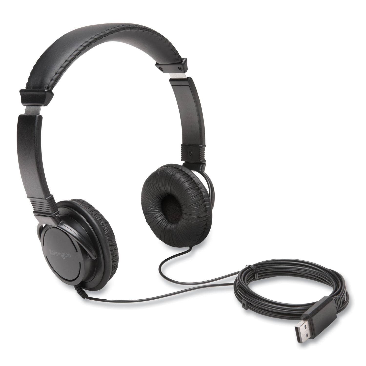 Alt View 1. Kensington - Kensington K97600WW Hi-Fi Headphones with 6 ft. Cord - Black - Black.