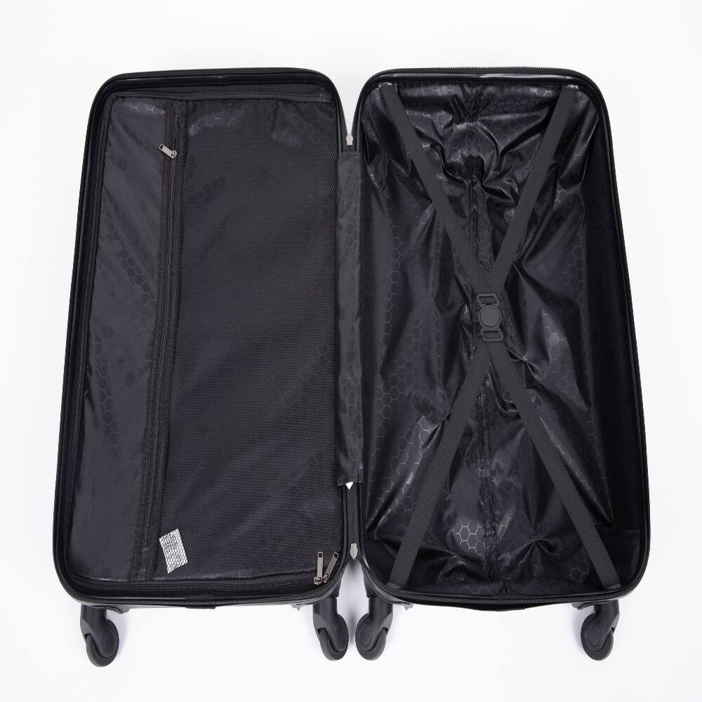 Alt View 9. Ropilly - Ropilly 3 Piece Luggage Set Hardshell Suitcase with Wheels TSA Lock Black 20 24 28 Inch - Black.