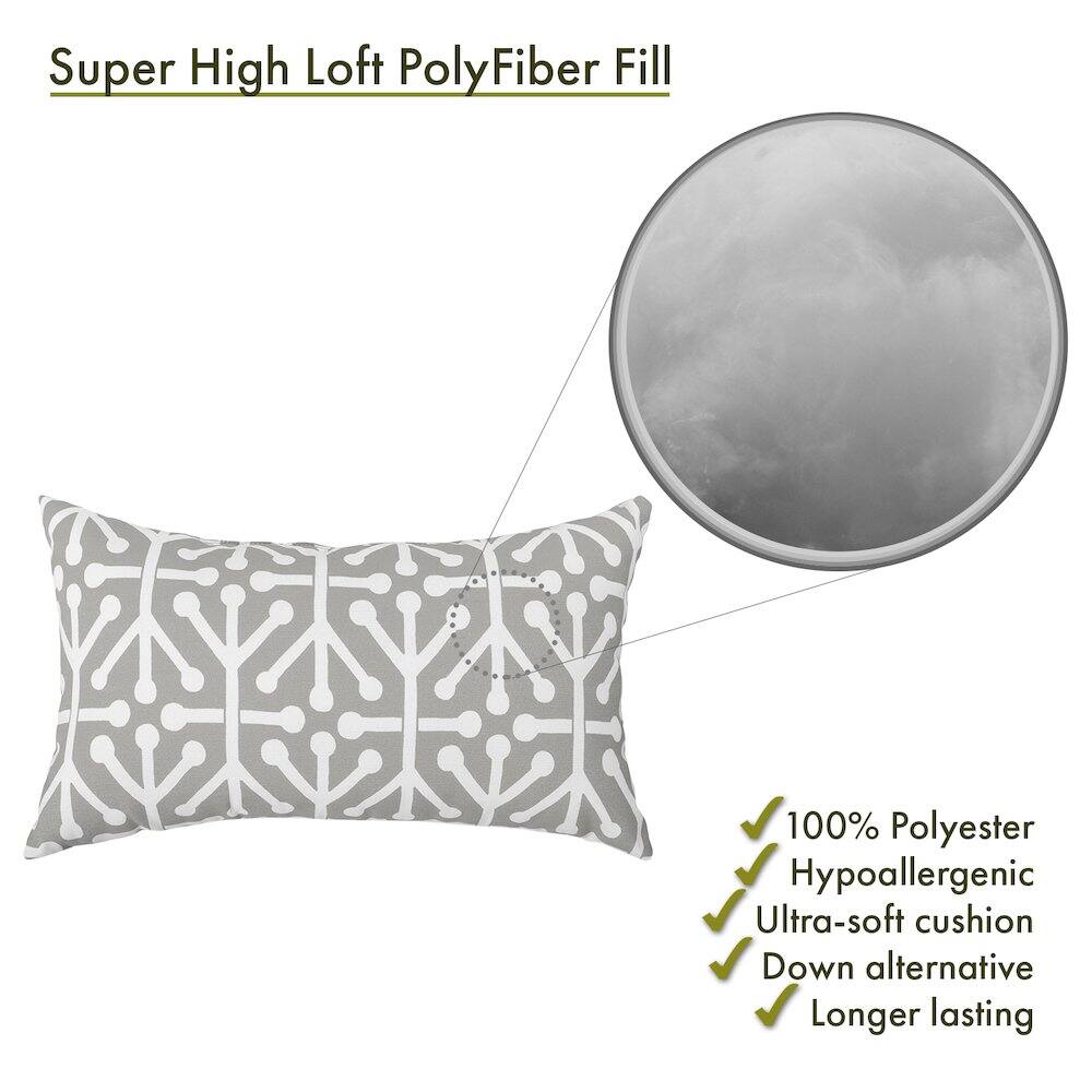 Super High Loft PolyFiber Fill

- 100% Polyester
- Hypoallergenic
- Ultra-soft cushion
- Down alternative
- Longer lasting