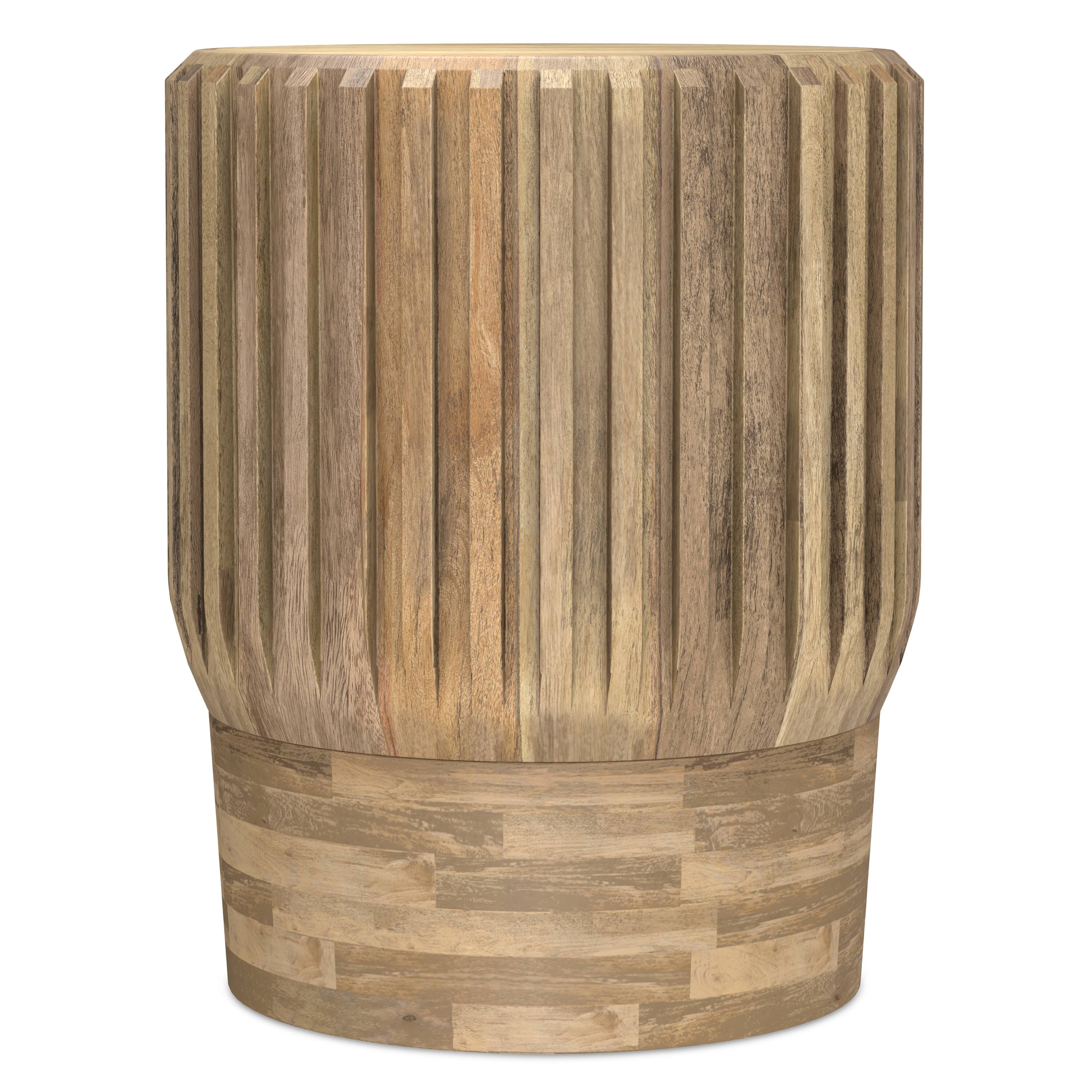 Left. Simpli Home - Lyall 16 inch Wide Solid Mango Contemporary End Table in Natural, Assembled - Natural.