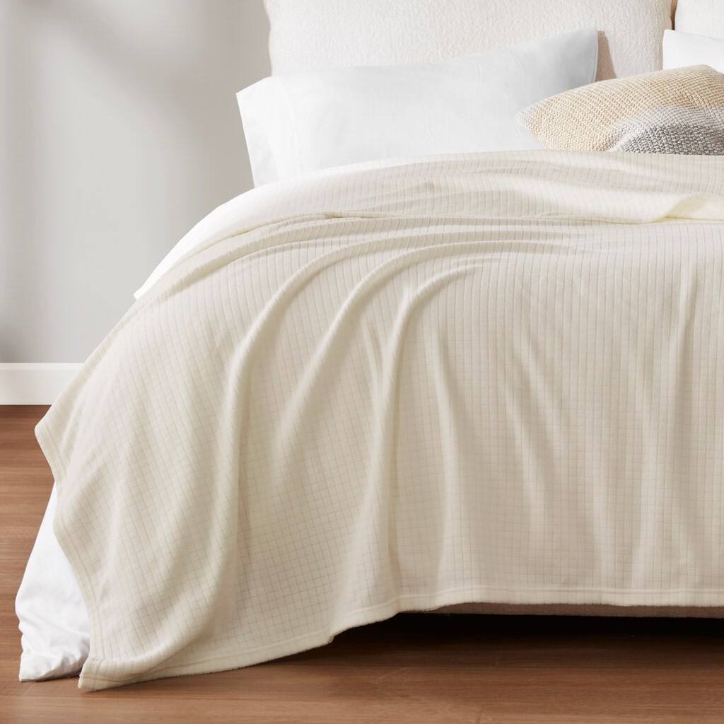 Alt View 1. Gracie Mills - Gracie Mills Griffin Microfleece Blanket Collection - Taupe.