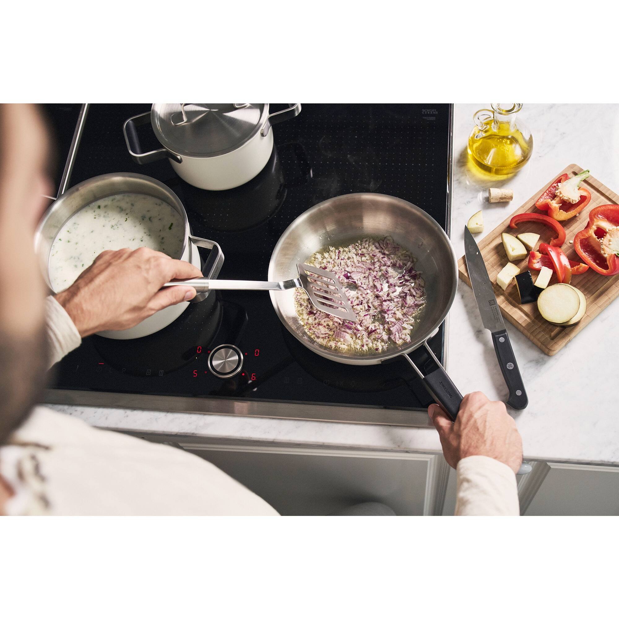 Alt View 4. ZWILLING - ZWILLING Pure 11-inch Stainless Steel Ceramic Nonstick Fry Pan, Ivory - Ivory.