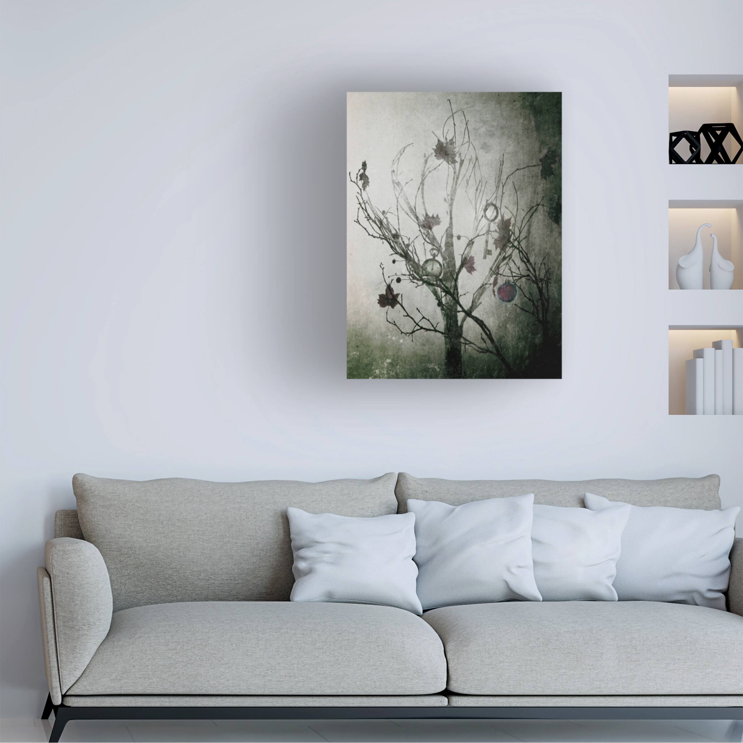 Back. Trademark Fine Art - Delphine Devos Moody Christmas Canvas Art - 35 x 47 Inches - 35x47 - Multicolor.