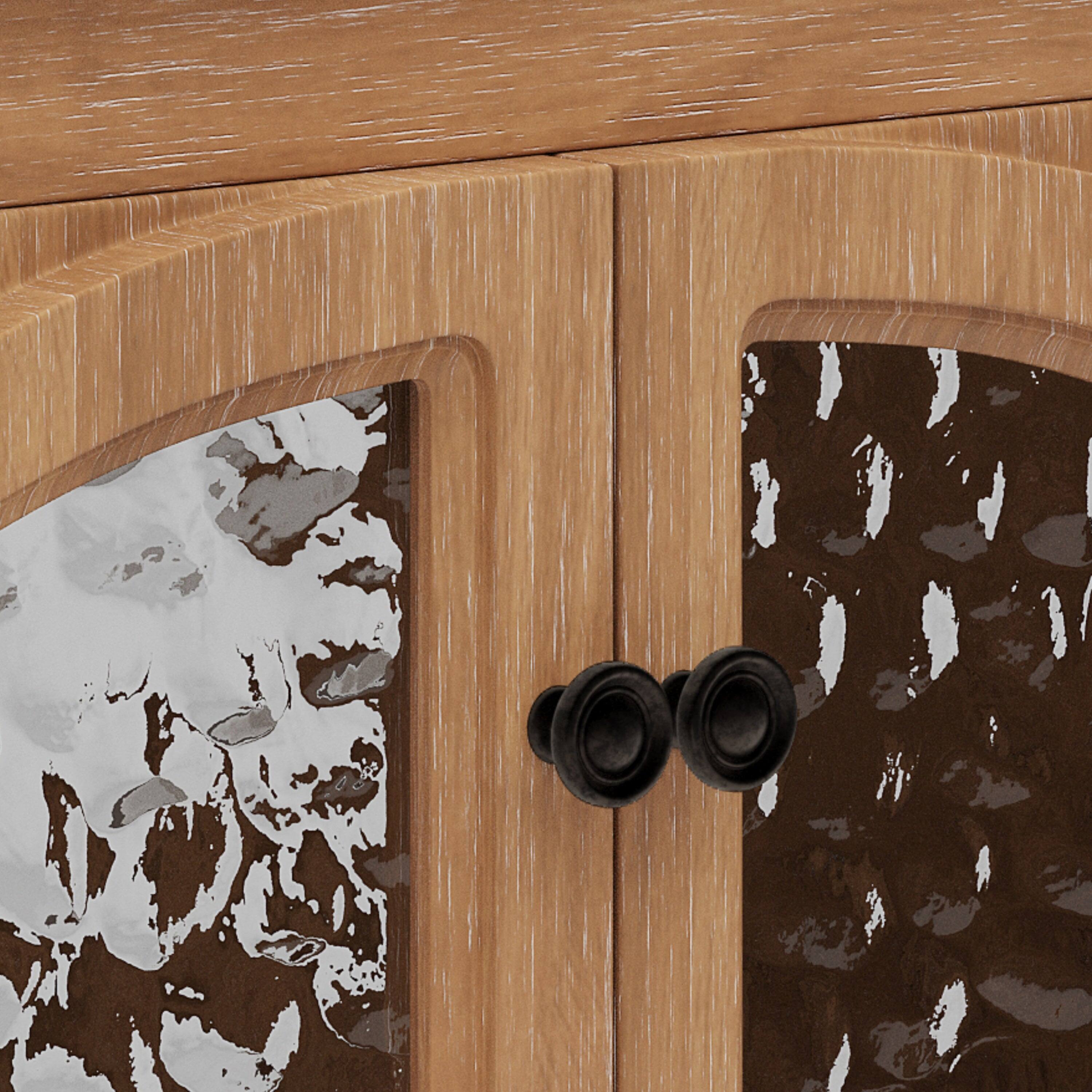 Left. Boyel Living - 31 Inch Farmhouse Bathroom Vanity with Ceramic Sink Rustic Cabinet Bronze Pulls Soft Close Antique Natural - AntiqueNatural.