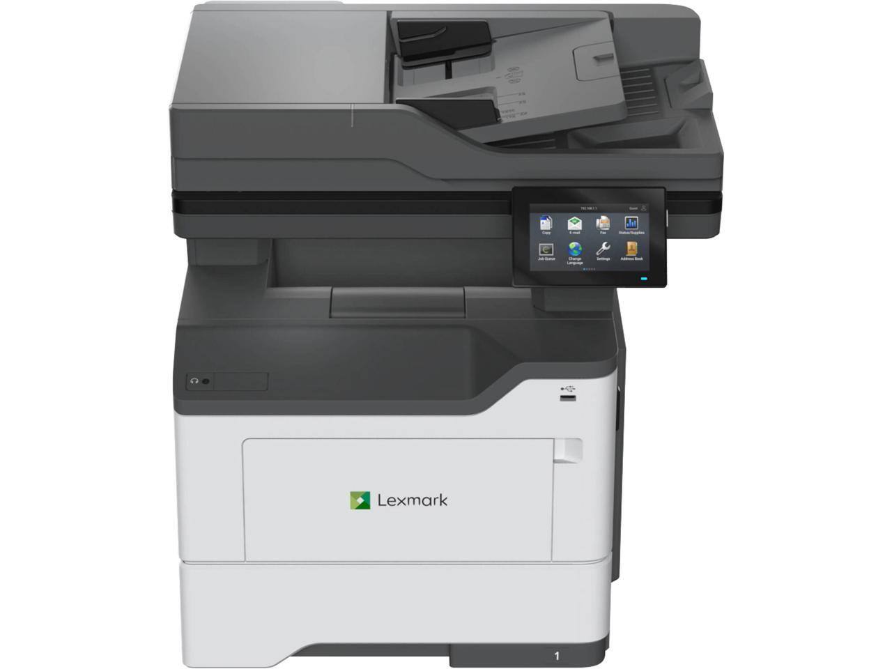 Alt View 1. Lexmark - Lexmark MX532adwe Wireless Laser Multifunction Printer Monochrome White Gray TAA Compliant - White.