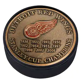 Mustang Drinkware - Detroit Red Wings 11-Time Stanley Cup Champions Medallion Collection Puck - Multicolor