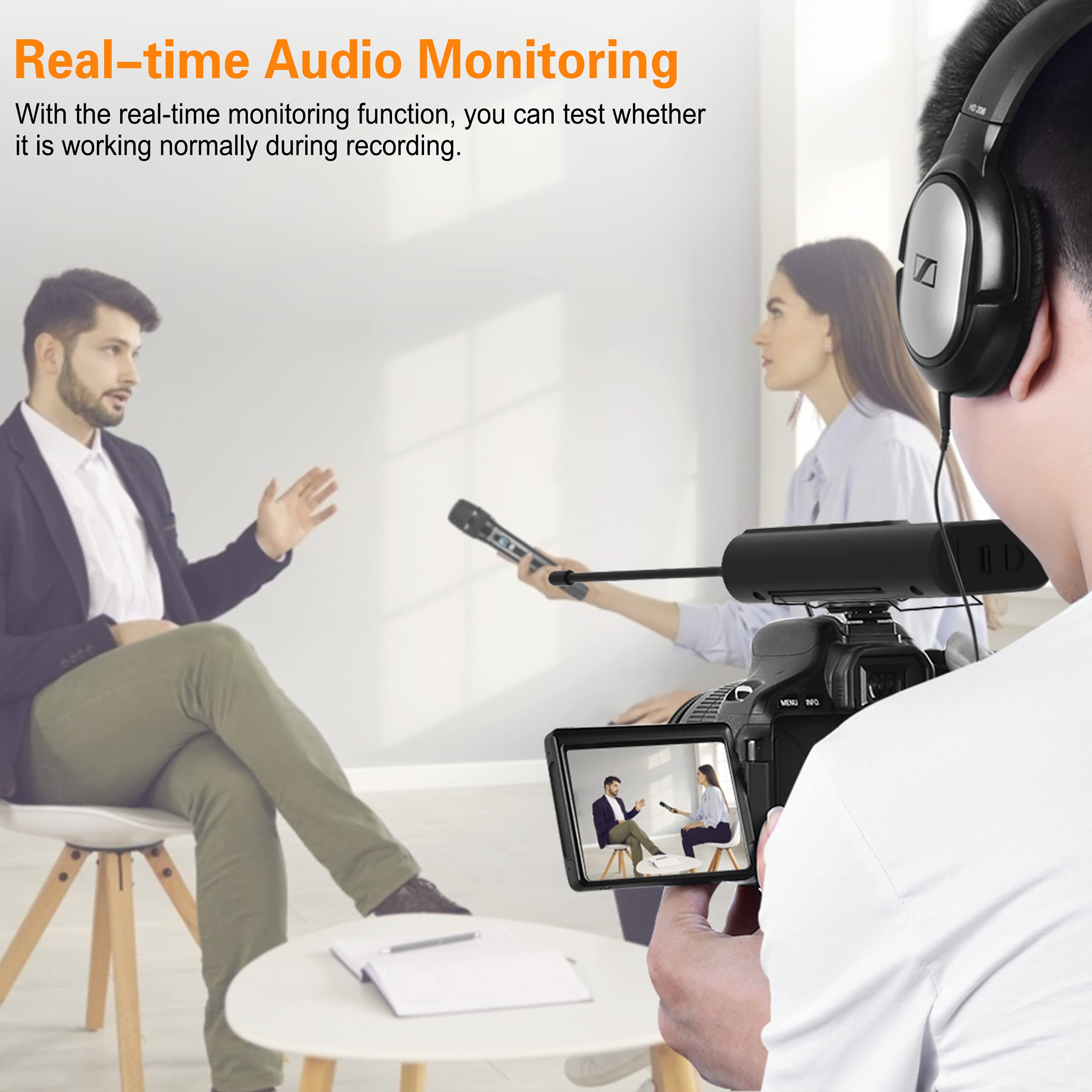 Real-time Audio Monitoring

With the real-time monitoring function, you can test whether it is working normally during recording.