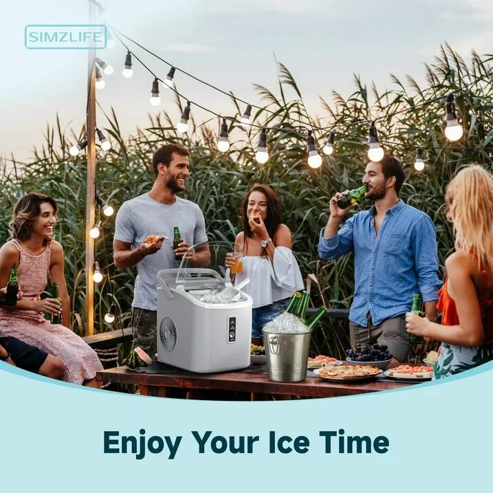ビリヤード Icelake SIMZLIFE 9 in. 26.5lb./24H Bullet Ice Countertop Portable