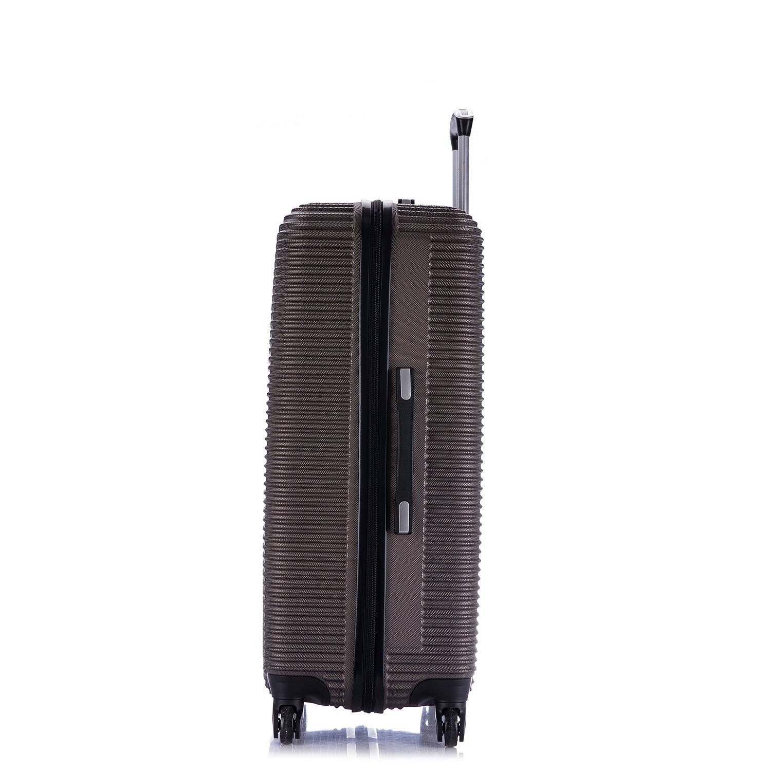 Alt View 2. InUSA - Royal lightweight hardside Spinner 3 Piece Luggage Set 20"/24"/28" - BROWN.