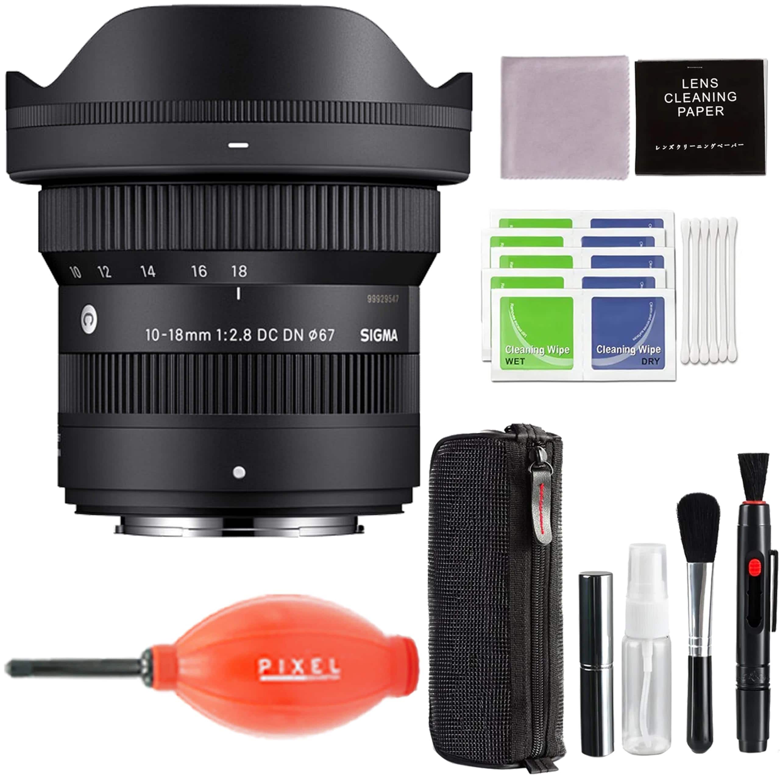 Sigma - 10-18mm f/2.8 DC DN Contemporary Lens for Fujifilm-X Mount with Advance Accessories and Travel Bundle | 207975 - Black