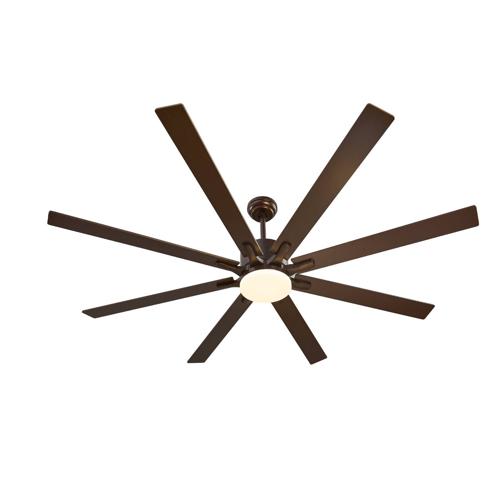 Alt View 5. VEVOR - 72 In Ceiling Fan with Light, 6-Speed Remote Control, Dimmable 3-Color Temperature, Reversible DC Motor - Espresso, Wood Grain.