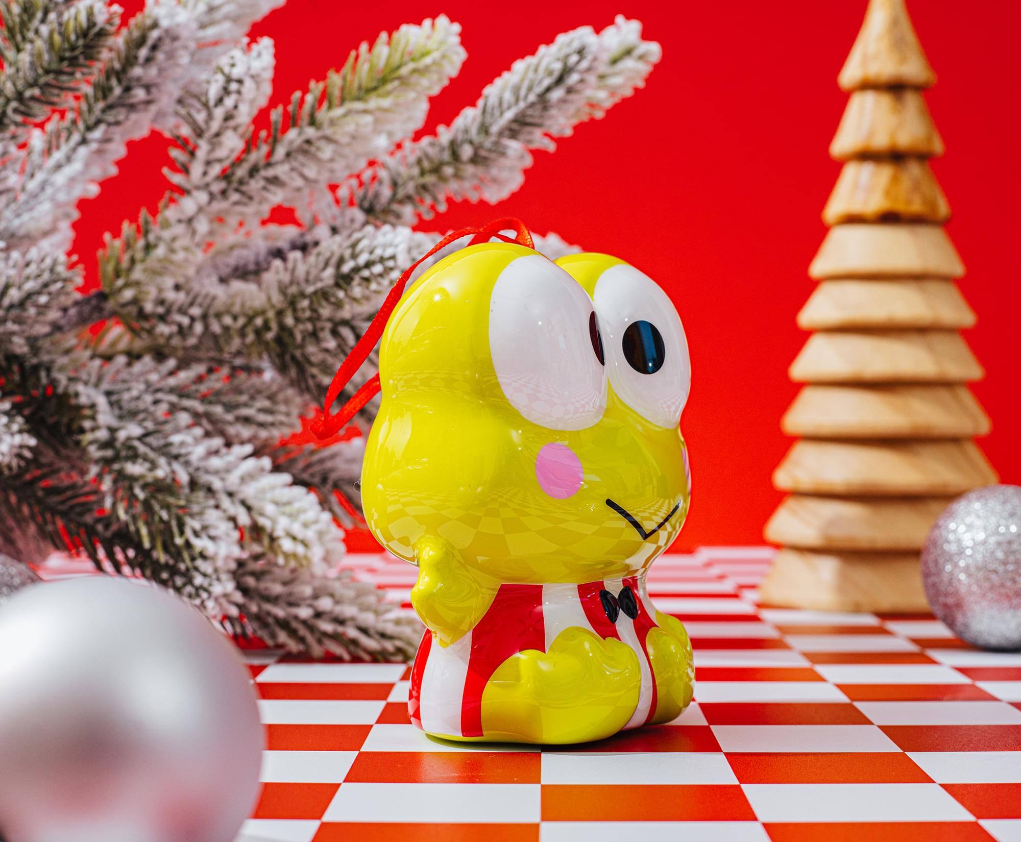 Alt View 5. Surreal Entertainment - Sanrio Keroppi 4-Inch Shatterproof Decoupage Ornament - Multi-Color.