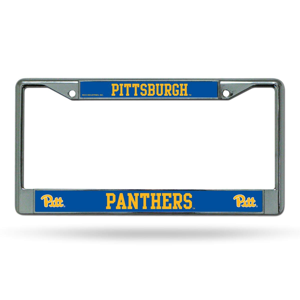 Pittsburgh PITT Panthers Chrome Metal License Plate Frame
