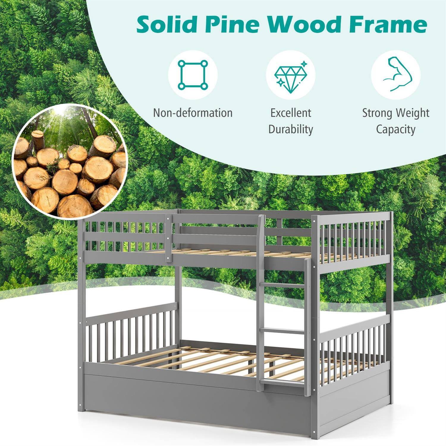 Solid Pine Wood Frame  
- Non-deformation  
- Excellent Durability  
- Strong Weight Capacity