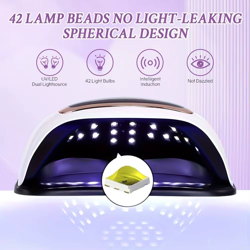 42 LAMP BEADS NO LIGHT-LEAKING SPHERICAL DESIGN

UV/LED Dual Lightsource
42 Light Bulbs
Intelligent Induction
Not Dazzled