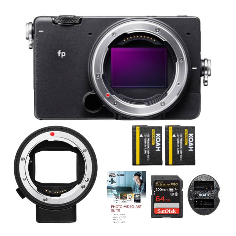 fp Camera Body w/ Sigma MC-21 Converter/Adapter & 64GB Extreme PRO Bundle