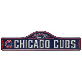 Open Road Brands - Chicago Cubs 5'' x 20'' Metal Street Sign - Multicolor