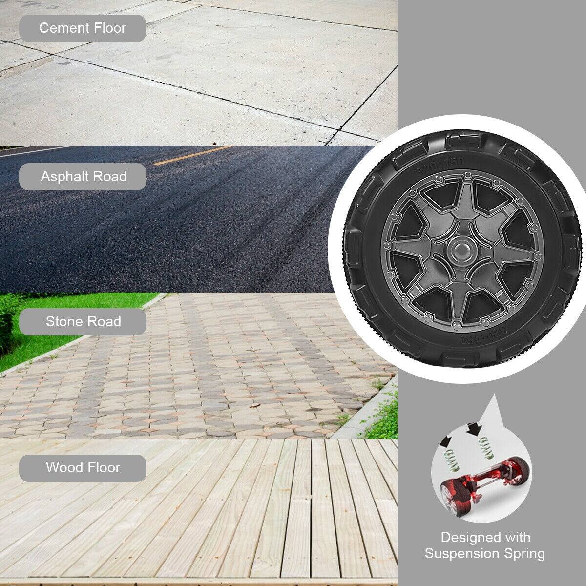 Cement Floor, Asphalt Road, Stone Road, Wood Floor, Designed with Suspension Spring