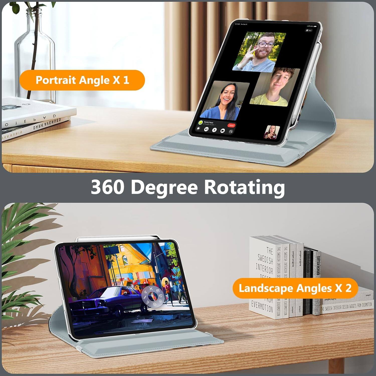 Portrait Angle X 1

360 Degree Rotating

Landscape Angles X 2