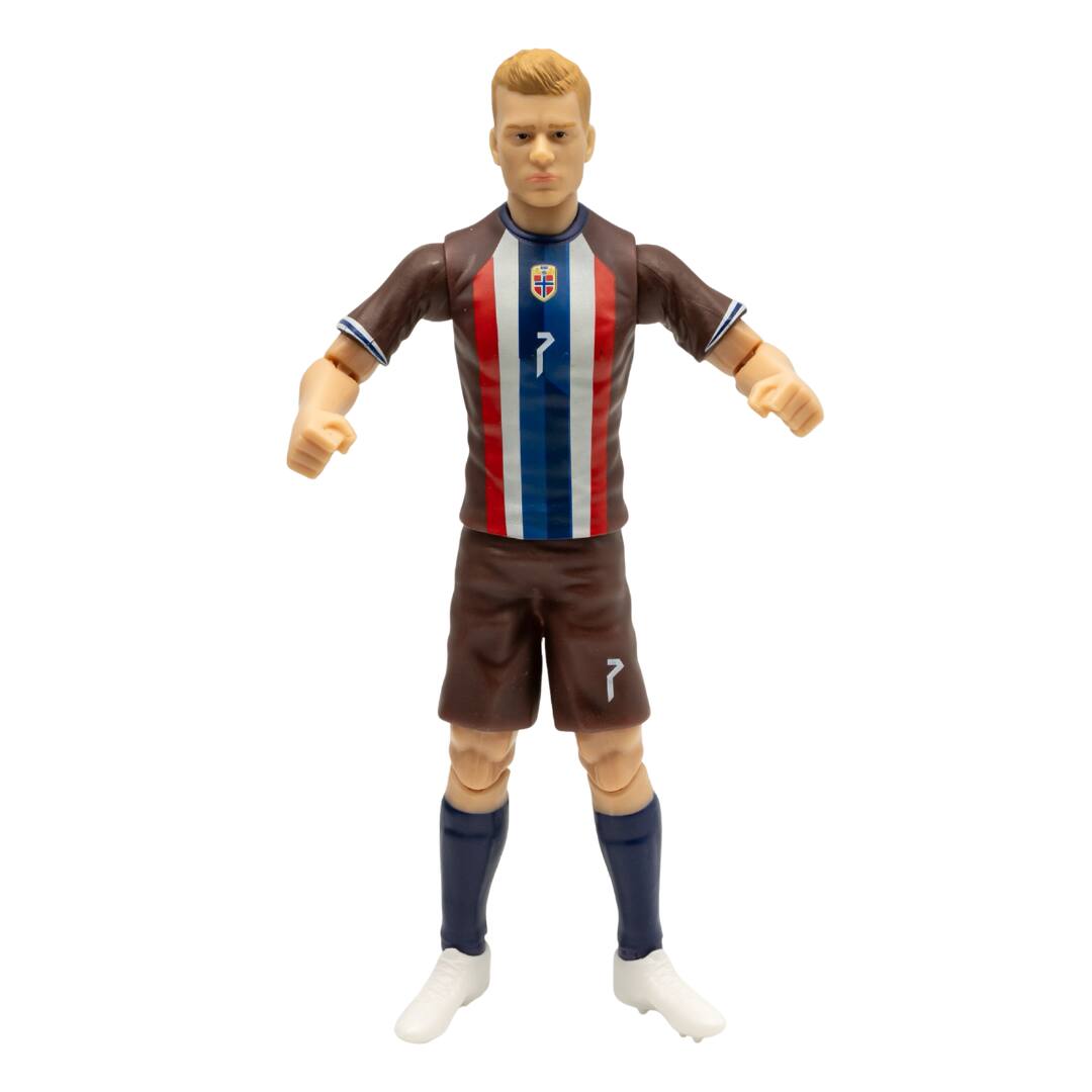Alt View 2. Banbo Toys - Banbo Toys SOCKERS Norway National Alexander Sorloth 8" Collectible Soccer Action Figure.