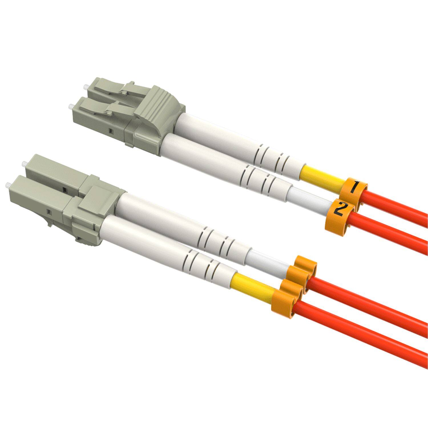 Angle. Sanoxy - 2m LC/LC Duplex 50/125 Multimode OM2 Fiber Optic Cable - Multi.
