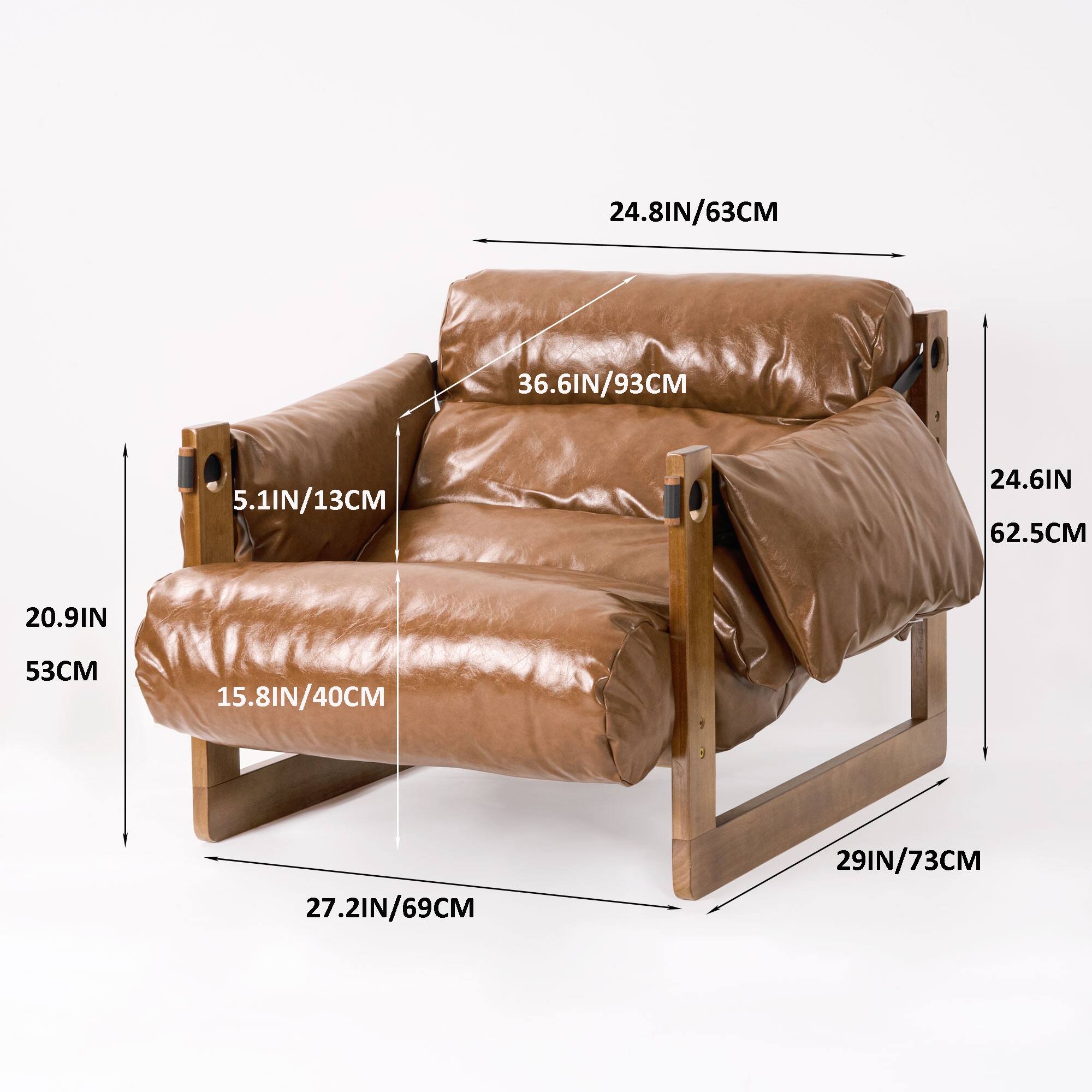 24.8IN/63CM  
36.6IN/93CM  
5.1IN/13CM  
24.6IN/62.5CM  
20.9IN/53CM  
15.8IN/40CM  
27.2IN/69CM  
29IN/73CM