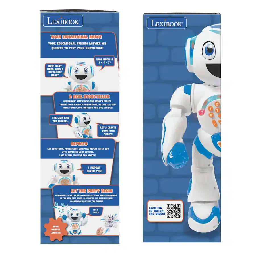 Lexibook Powerman Star Interactive Robot with Gesture & Remote Control ...