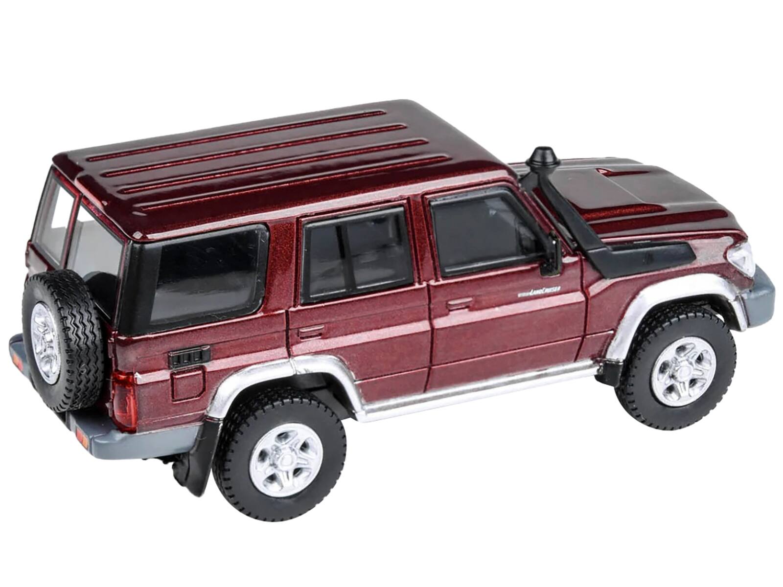 Alt View 1. Paragon - 2014 Toyota Land Cruiser 76 Merlot Red Metallic 1/64 Diecast Model Car by Paragon Models.