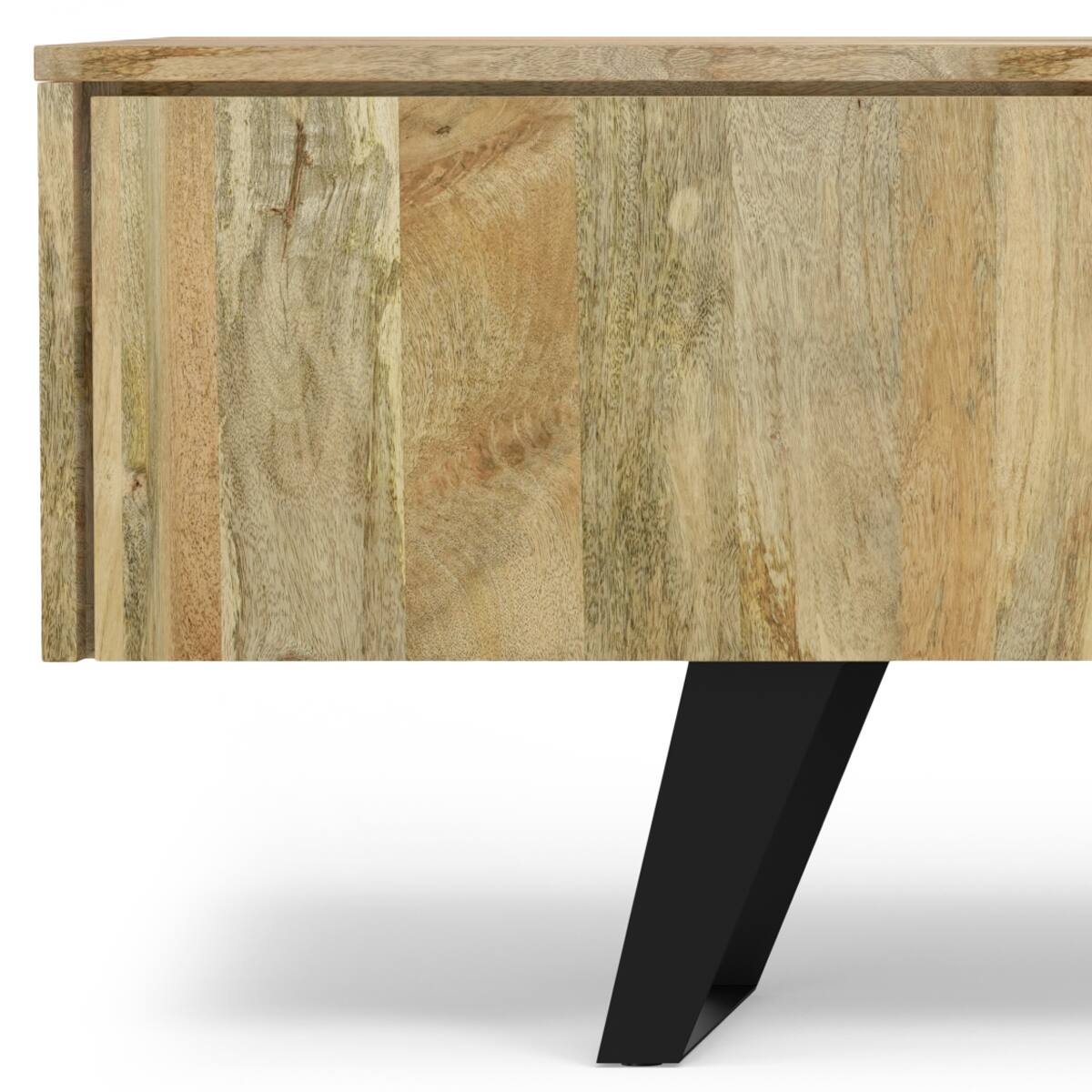 Alt View 2. Simpli Home - Lowry SOLID MANGO WOOD 72 inch TV Media Stand in Natural For TVs up to 80 inches - Natural.