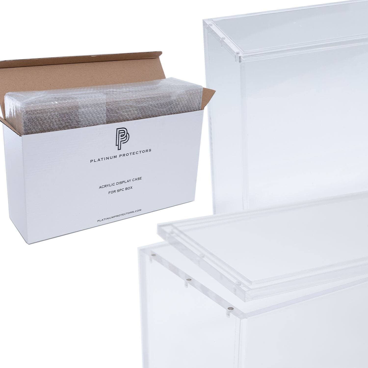 PLATINUM PROTECTORS  
ACRYLIC DISPLAY CASE  
FOR SPC BOX  
PLATINUMPROTECTORS.COM