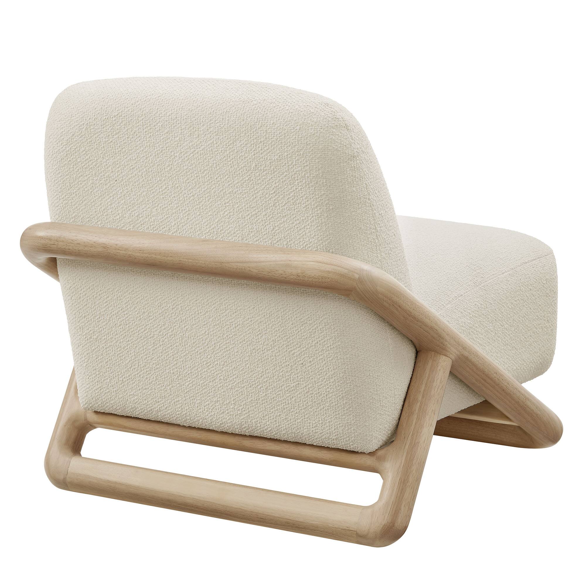 Alt View 3. Modway - Vander Textured Fabric Accent Chair by Modway - Oak Cream.