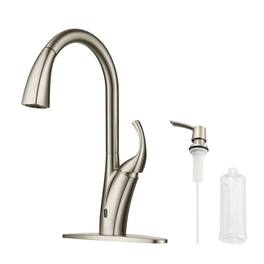 3-Spray Patterns 1.8 GPM Touchless Single Handle Pull Down Sprayer Kitchen Faucet with Soap Dispenser
