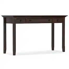 Simpli Home - Amherst 54 inch Wide Solid Wood Desk - Russet Brown