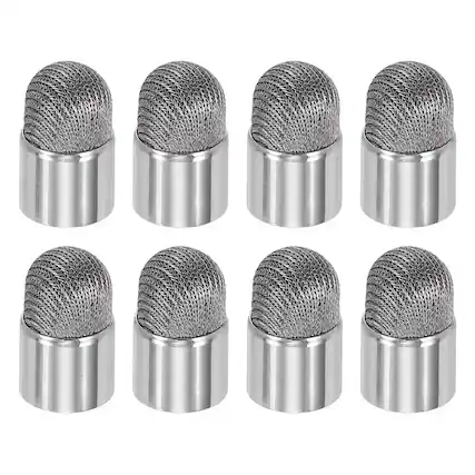 Front. Unique Bargains - 8pcs 7mm Fiber Tip with External Thread for Capacitive Stylus Pen Replacement - Gray.