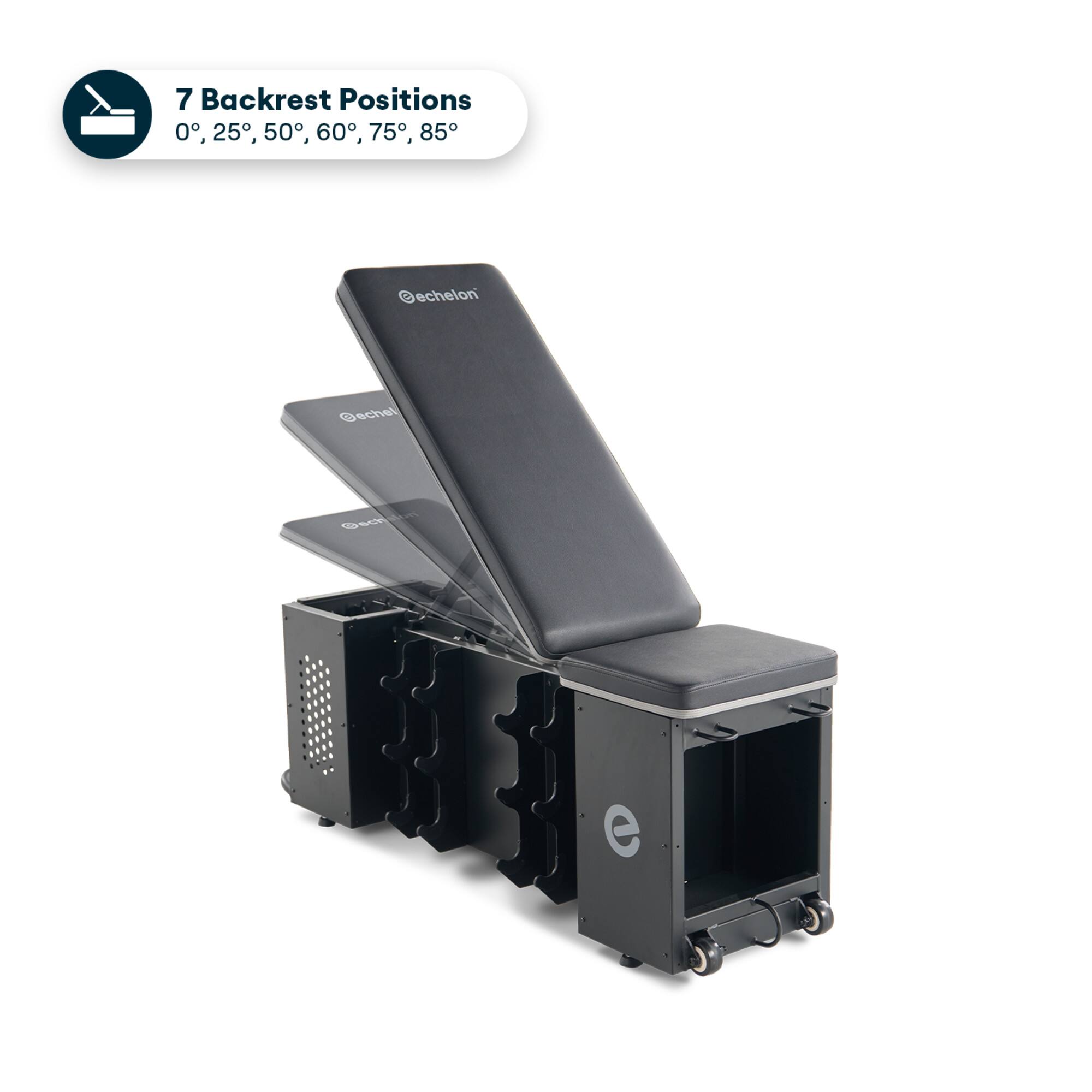 7 Backrest Positions  
0°, 25°, 50°, 60°, 75°, 85°