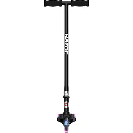 Front. Razor - Kick 2 Glow - Motion-activated LED Light-Up Kick Scooter for Ages 5+, No Battery Required - Black.