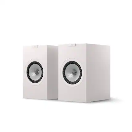 Angle. KEF - Q3 Meta Bookshelf Speakers (Pair) - White.