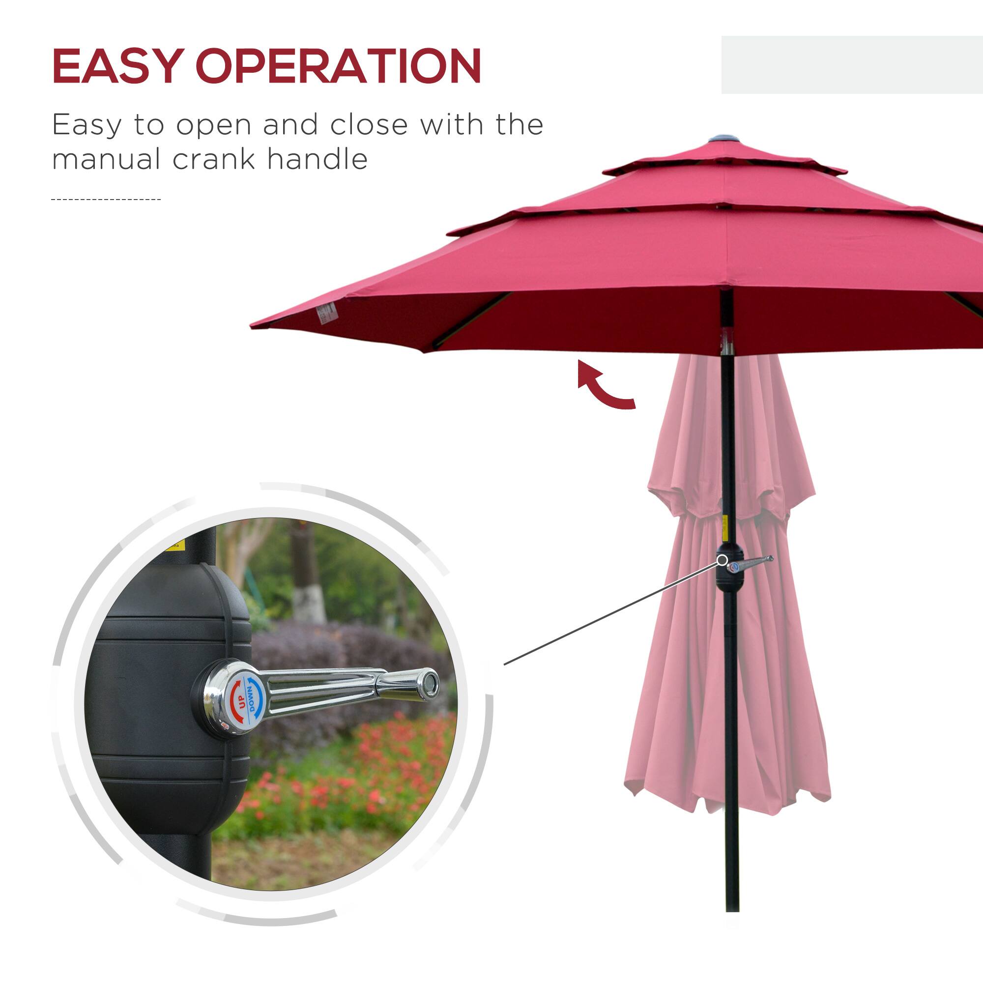 EASY OPERATION Easy to open and close with the manual crank handle