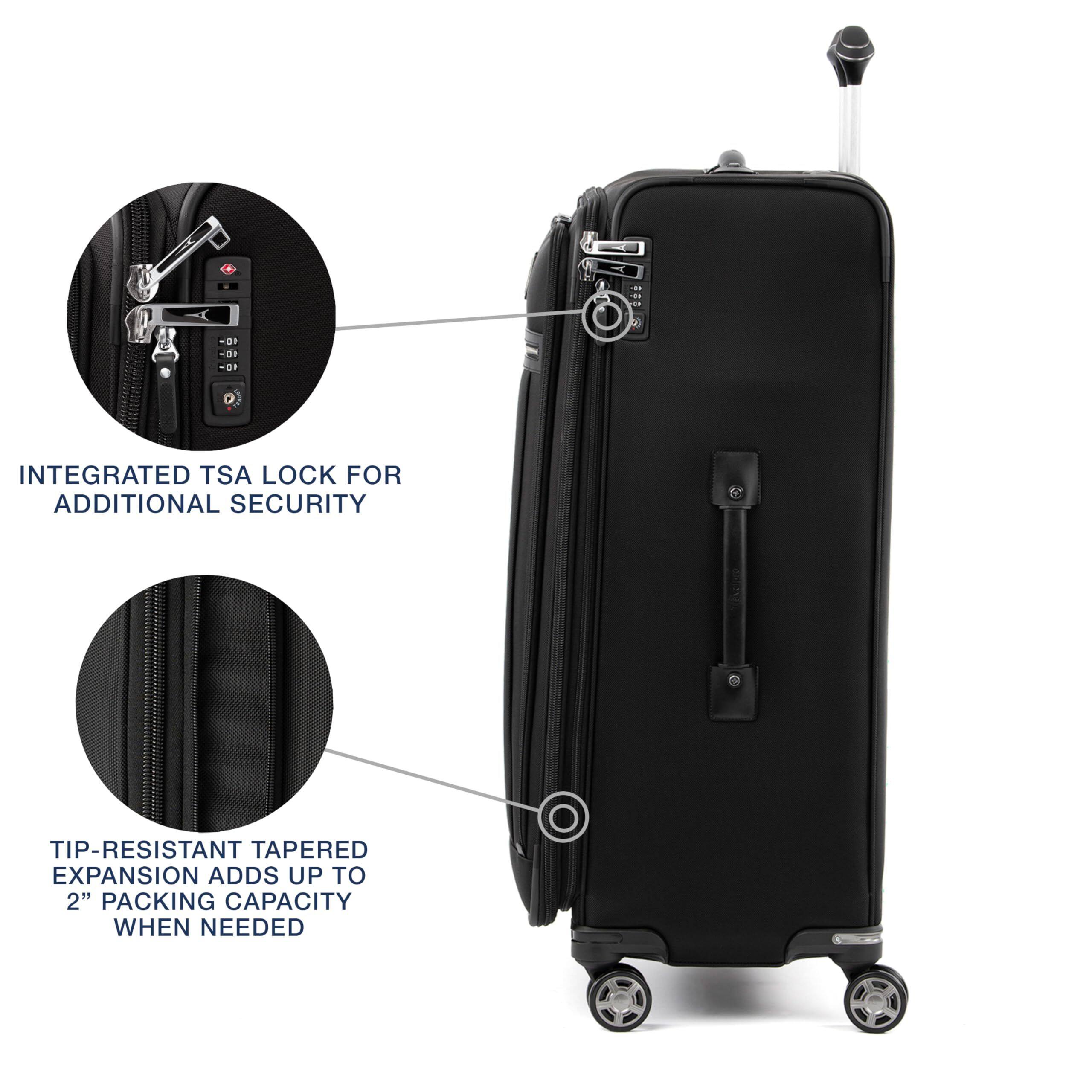 - INTEGRATED TSA LOCK FOR ADDITIONAL SECURITY
- TIP-RESISTANT TAPERED EXPANSION ADDS UP TO 2" PACKING CAPACITY WHEN NEEDED