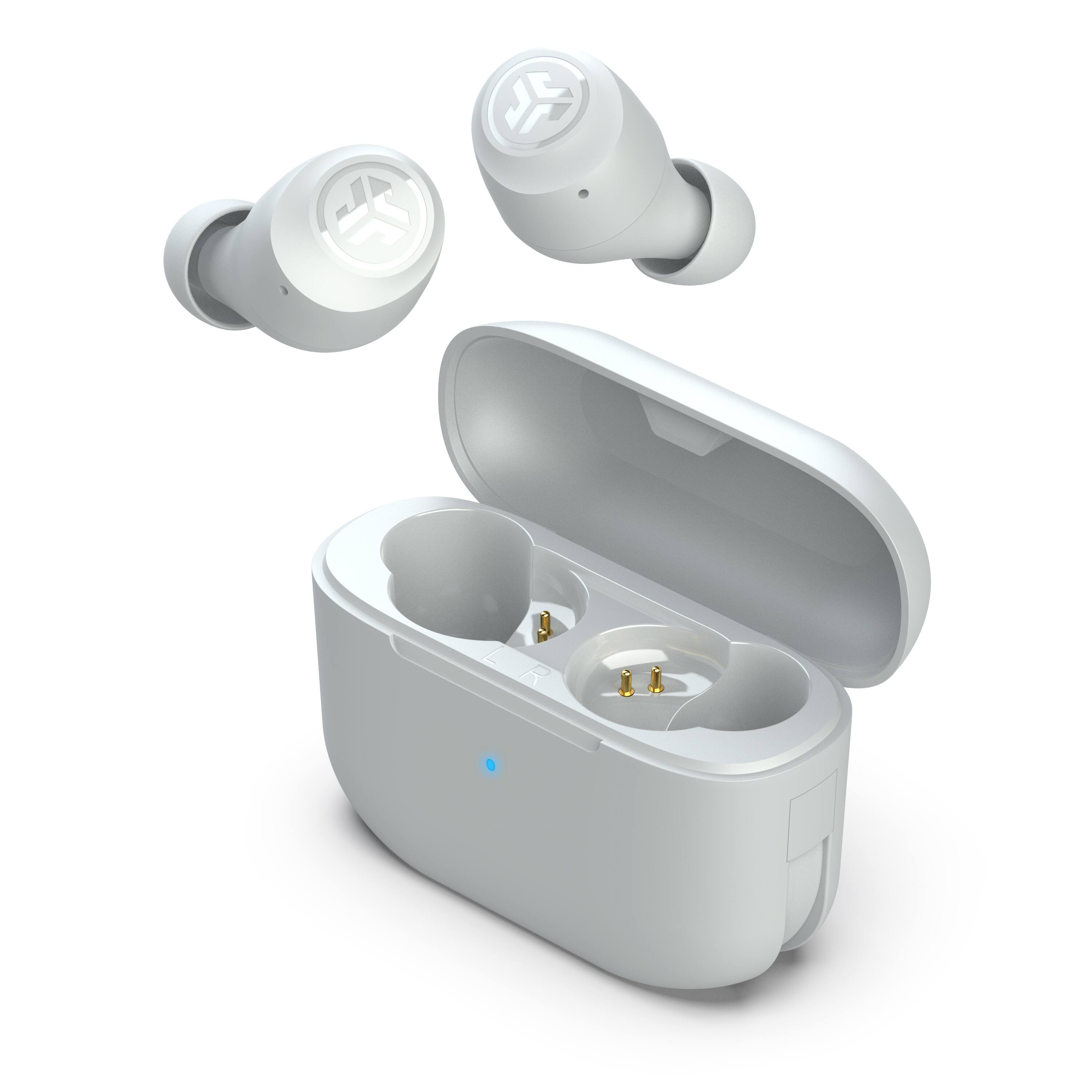 Front. JLab - GO Air POP True Wireless In-Ear Headphones - Cloud White.