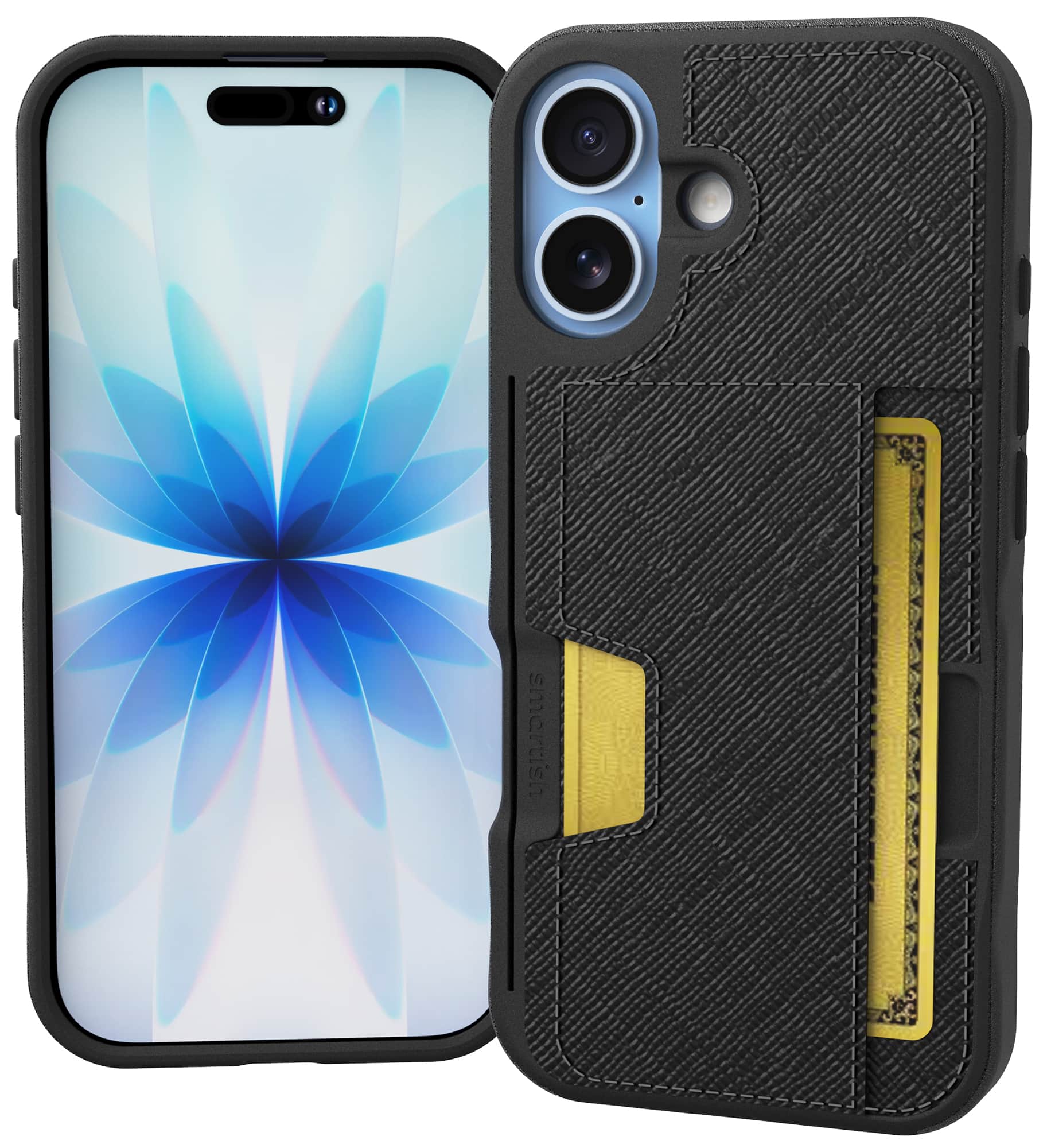 Smartish - iPhone 17 Wallet Case - Wallet Slayer Vol 2 - Slim Card Holder w/ Card Kickstand - Black Tie Affair