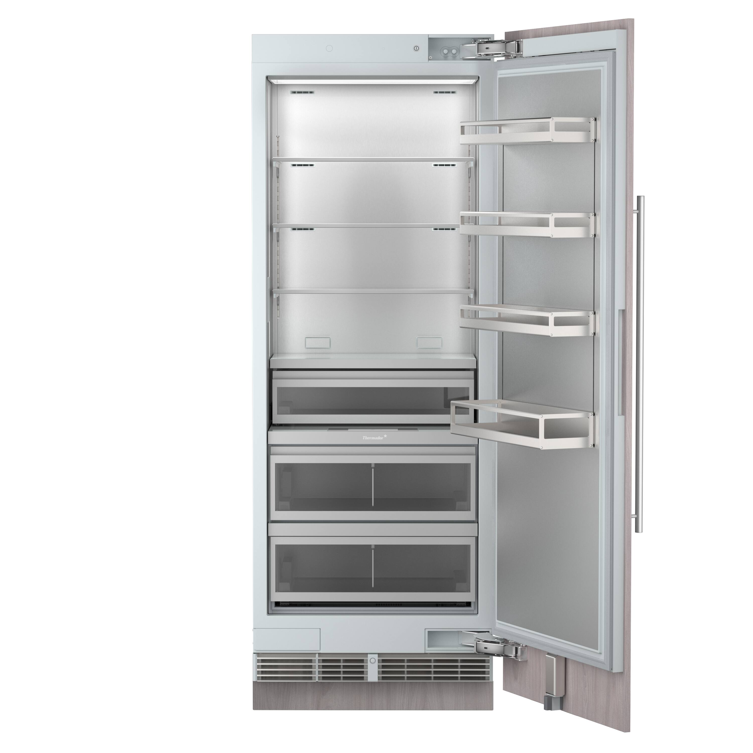 Alt View 6. Thermador - Freedom Collection 30 in Wide 18.1 Cu. Ft. Smart Built-in Column Refrigerator - Custom Panel Ready.
