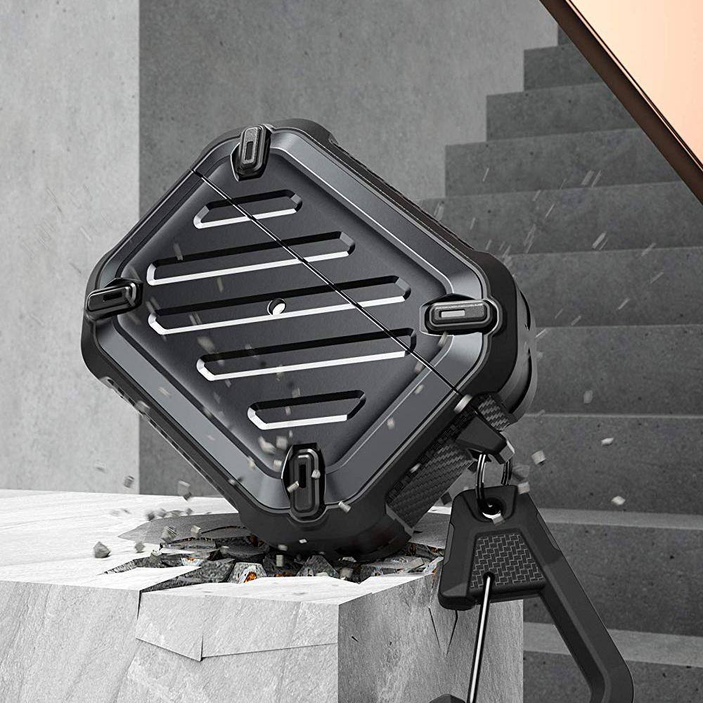 Angle. SUPCASE - Apple AirPods Pro 1 & 2 Unicorn Beetle PRO Rugged Case Waterproof Case - Black.