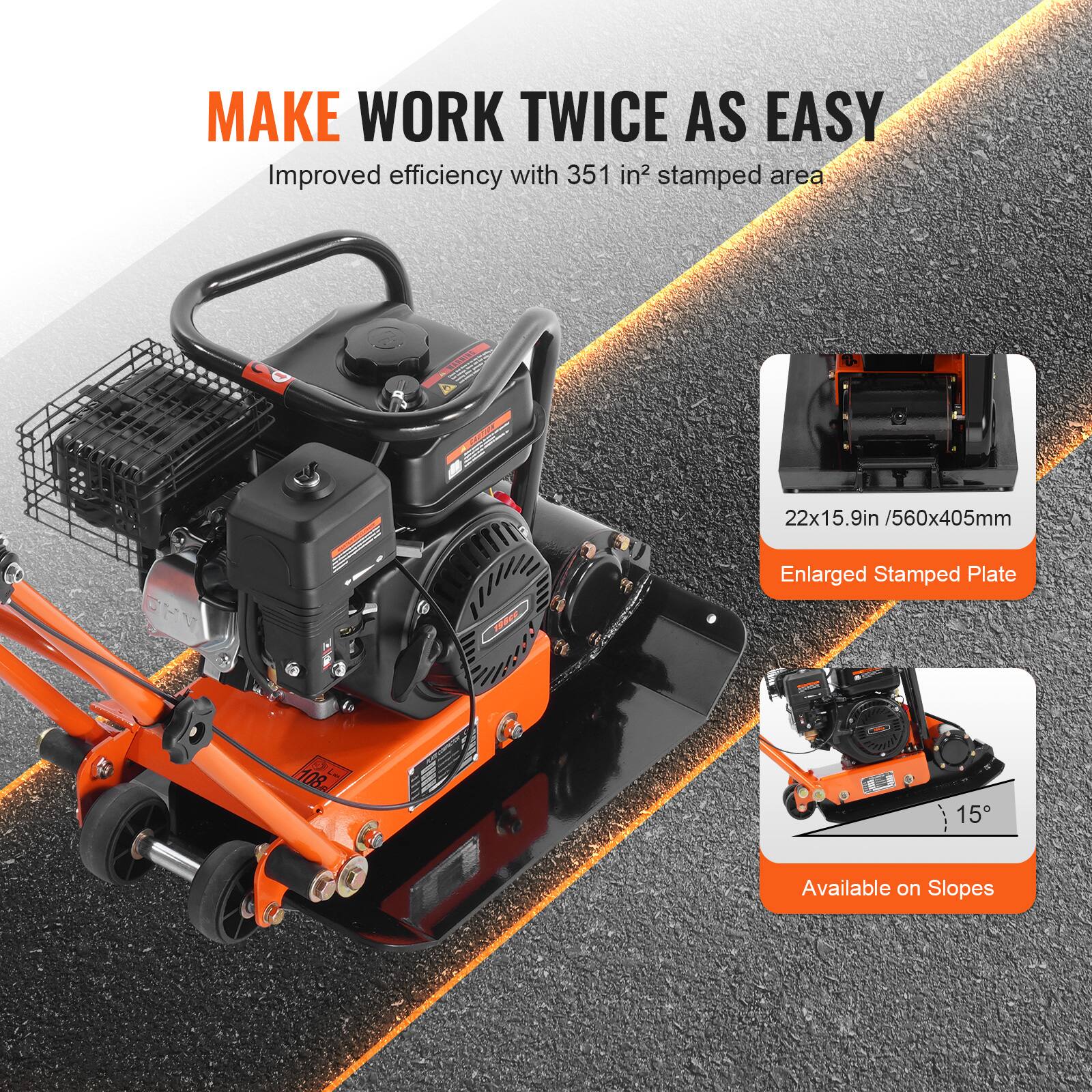 MAKE WORK TWICE AS EASY  
Improved efficiency with 351 in² stamped area  

22x15.9in / 560x405mm  
Enlarged Stamped Plate  

Available on Slopes